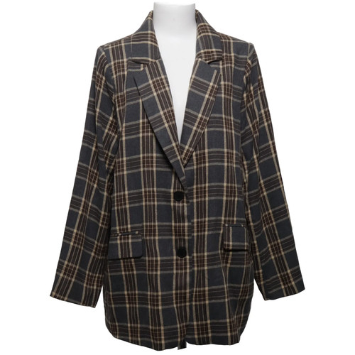 Black colour blazer größe - black,